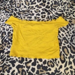 Sunflower Yellow off the shoulder Croptop H&M